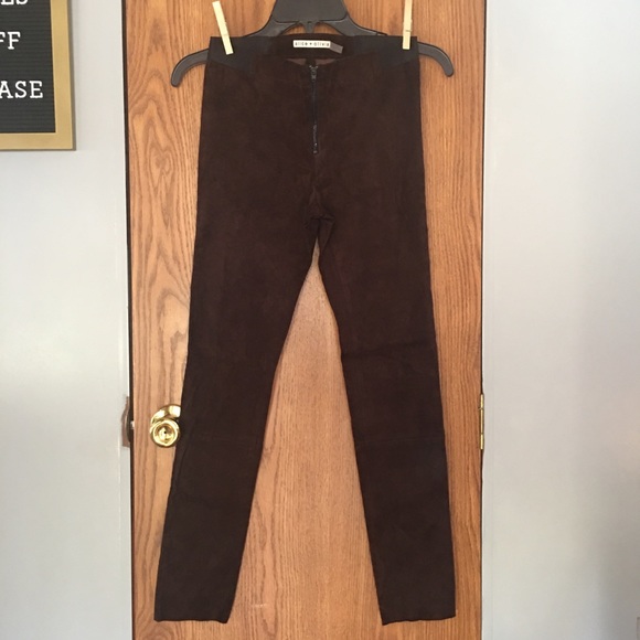 Alice + Olivia 100% lamb leggings - Picture 2 of 5